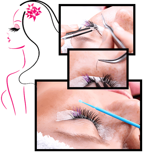 Delicate eyelash extensions procedure
